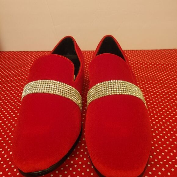 MEN'S AMALI VELVET SMOKER WITH RHINESTONE EMBELLISHED STRAP. - Picture 4 of 8